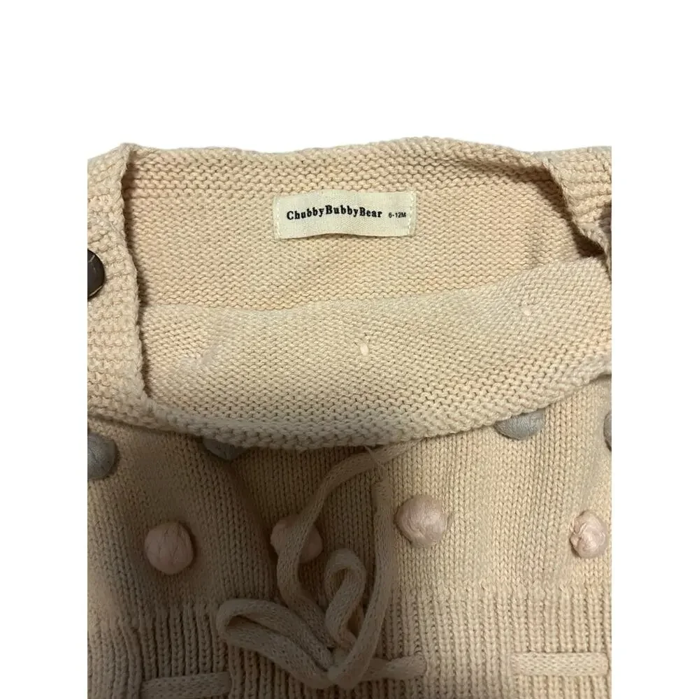 ChubbyBubbyBear Infant PomPom Romper Size 6-12 months
